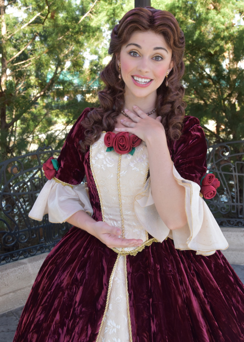 Belle Meets in Enchanted Christmas Dress During Epcot Festival of the ...