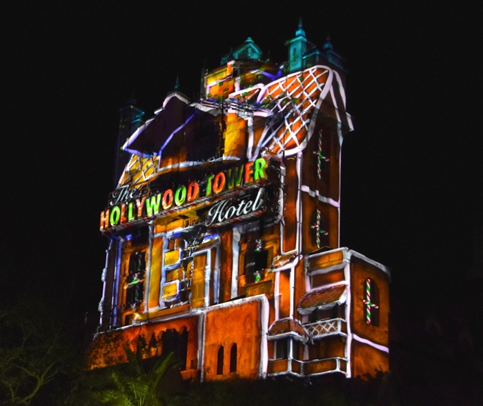 Sunset Seasons Greetings Photos and Video: Tower of Terror Projection ...