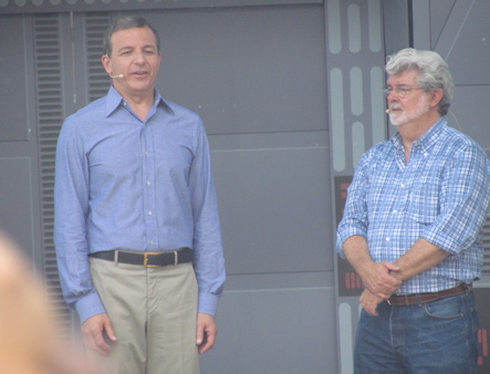 Bob Iger and George Lucas at Disney's Hollywood Studios 2011