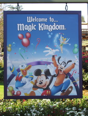 Welcome to Magic Kingdom sign in 2012
