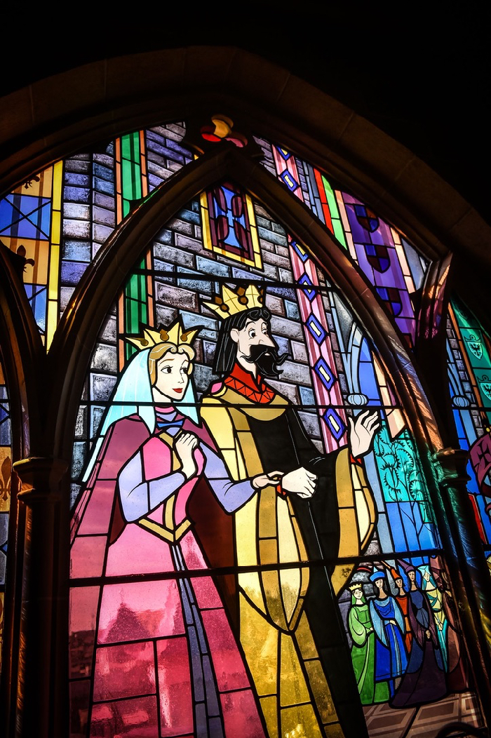 Sleeping Beauty Stained Glass Windows – Interior of Castle