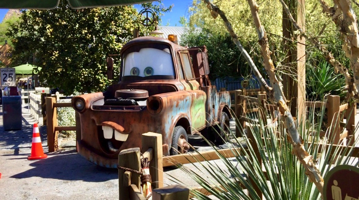 Disney California Adventure Tow Mater Truck Car Isolated Editorial