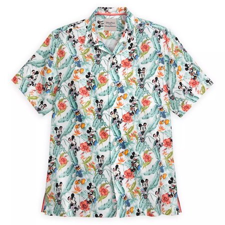 Disney Tommy Bahama Shirt for Men - Mickey Mouse Tropical - Silk