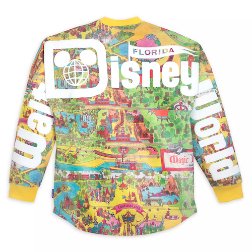 shopDisney Adds Walt Disney World 50th Retro Map Spirit Jersey