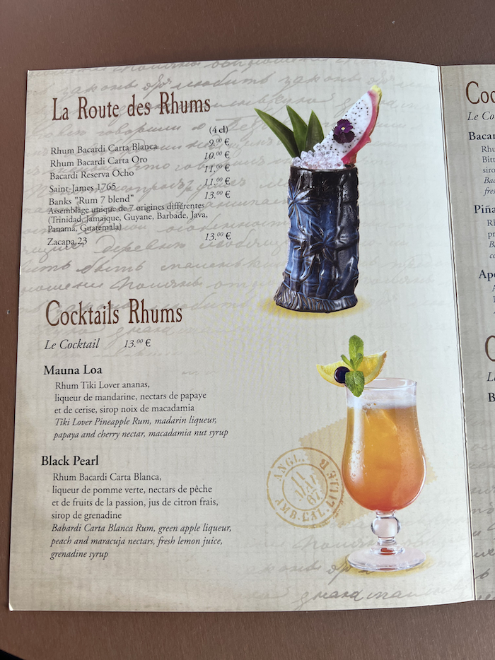 Captain's Quarters Bar at Newport Bay Club – Photos and Menu from March  2022 Disneyland Paris Visit – Mousesteps