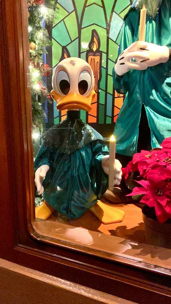 EPCOT International Gateway Holiday Window Displays Feature Goofy