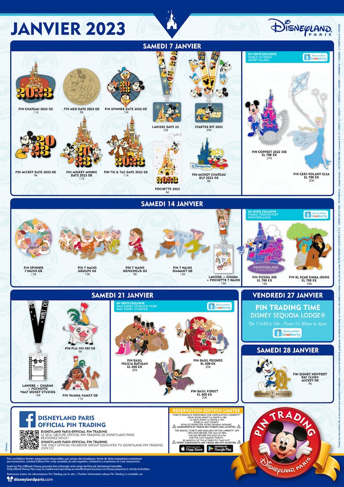 Disneyland Paris January 2023 Pin Release Schedule Revealed Mousesteps