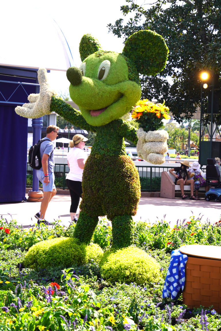 Mickey & Friends Enjoy a Picnic in Topiary Display for EPCOT ...