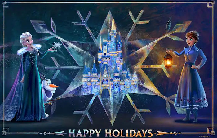 Frozen Holiday Surprise Concept Art with Elsa and Anna
