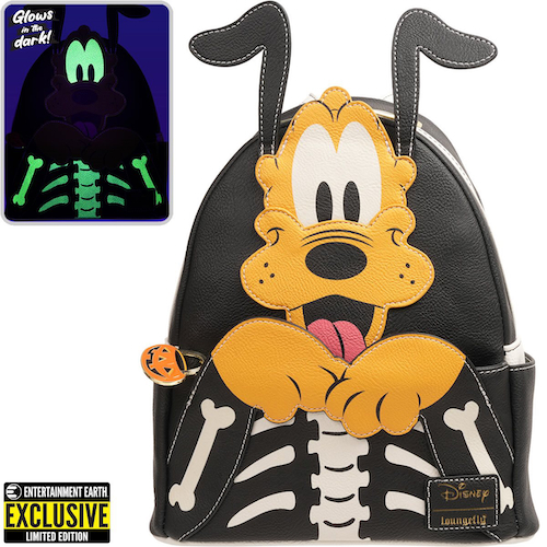 Loungefly Stitch Halloween Mini Backpack Ducks Spooky Stories Glow Bag