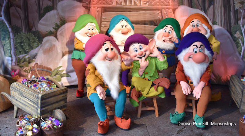 The Seven Dwarfs at the 2018 Mickey's Not-So-Scary Halloween Party.