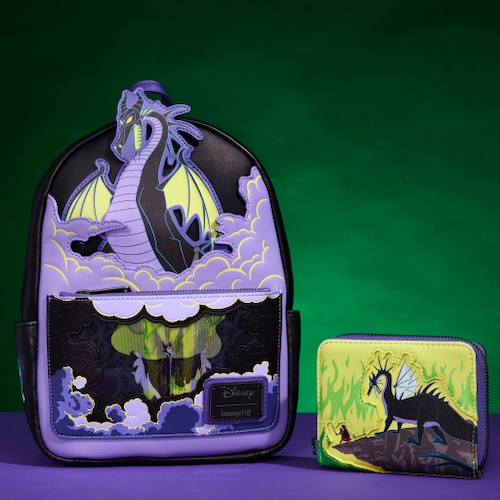Loungefly Disney Sleeping Beauty Maleficent Transformation Dragon Wallet  NEW