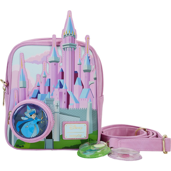 Loungefly Disney Sleeping Beauty Mini Backpack Princess Aurora Sketch Bag  Pink