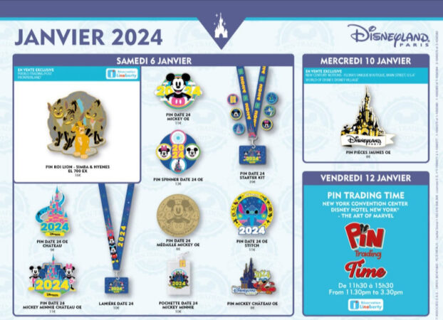 Disneyland Paris Reveals January 2024 Pin Release Schedule - Mousesteps