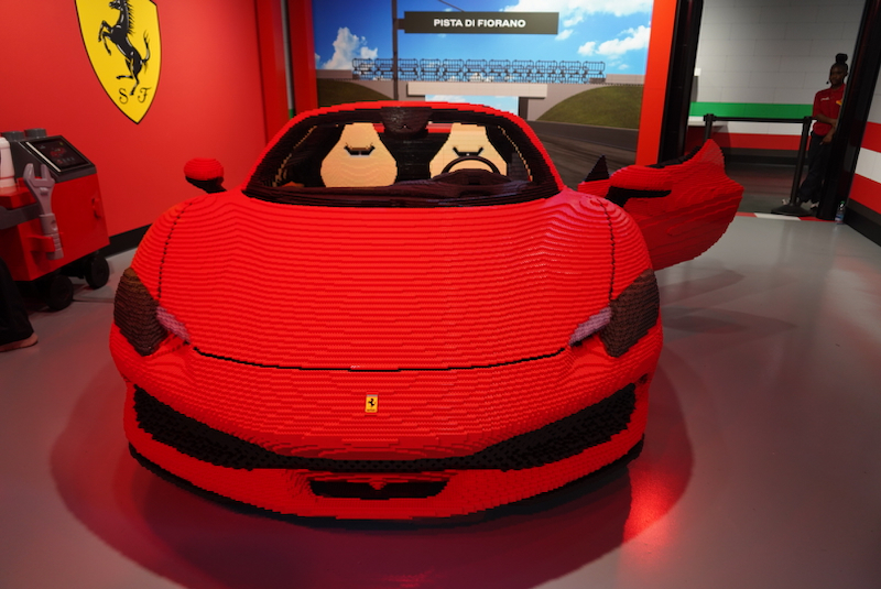 LEGO Ferrari 296 GTS model at LEGOLAND Florida