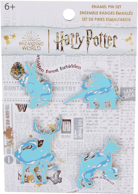 Loungefly WB Harry Potter Patronus Collection Pins, Amazon Exclusive 