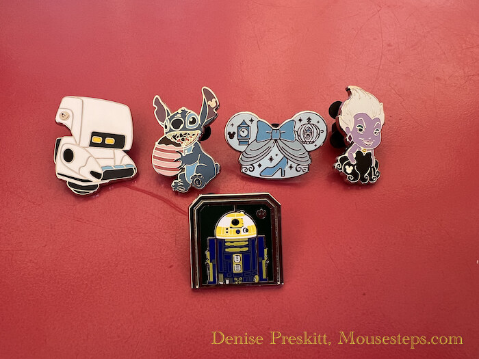 Hidden Disney pin featuring Easter Stitch, Ursula and a "Cinderella" ear hat pin