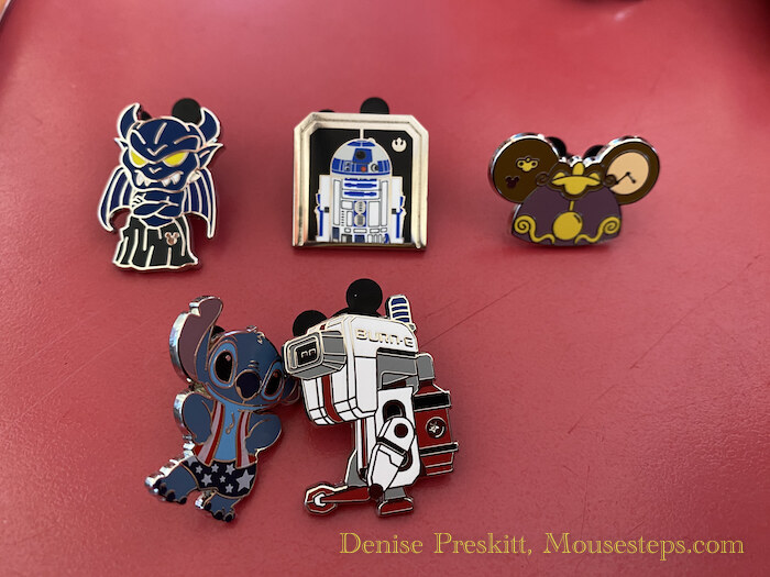 Hidden Disney pin set, including Chernabog, Stitch and R2-D2