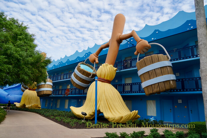 Disney's All Star Movies Resort Fantasia area with brooms 