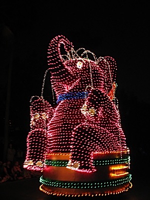 Elephant in Disney's Electrical Parade 2007 at Disney California Adventure