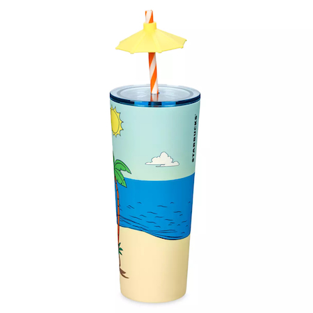 Mickey Mouse Summer Starbucks Stainless Steel Tumbler with Straw – Disneyland back