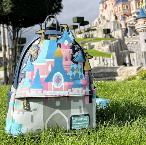 Disneyland Paris Exclusive Loungefly Backpack Inspired by Sleeping Beauty Castle
