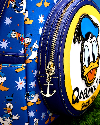 Donald Duck 90th Anniversary Loungefly Mini Backpack "Quacketeer since 1934"