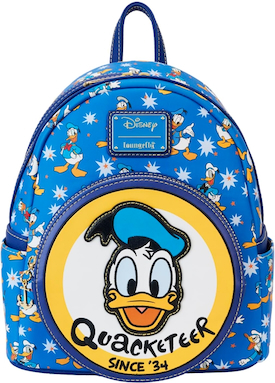 Donald Duck 90th Anniversary Loungefly Mini Backpack "Quacketeer since 1934"