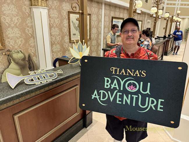 Port Orleans Riverside Tiana's Bayou Adventure Photo Prop held by Jeff