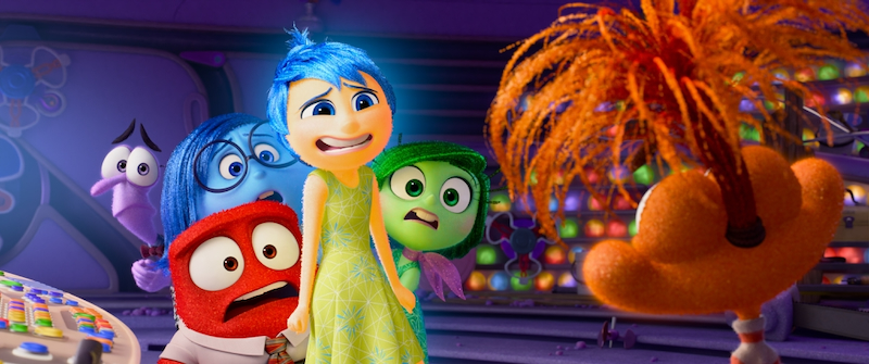 Joy, Disgust and Anger from "Inside Out 2" - looking at Anxiety