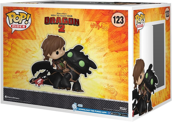 How to Train Your Dragon Toothless and Hiccup Funko Pop Rides Deluxe - back of box