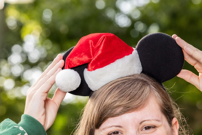 Santa Mickey ear hat