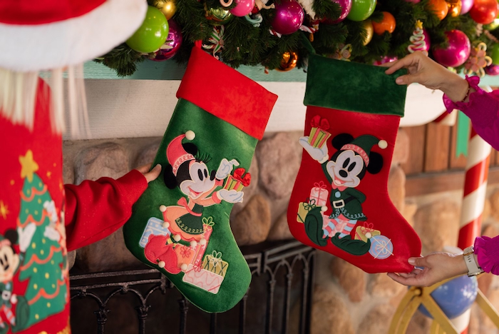 Mickey and Minnie elf stockings