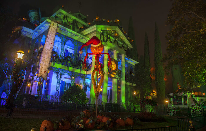 Haunted Mansion Holiday Exterior at Disneyland