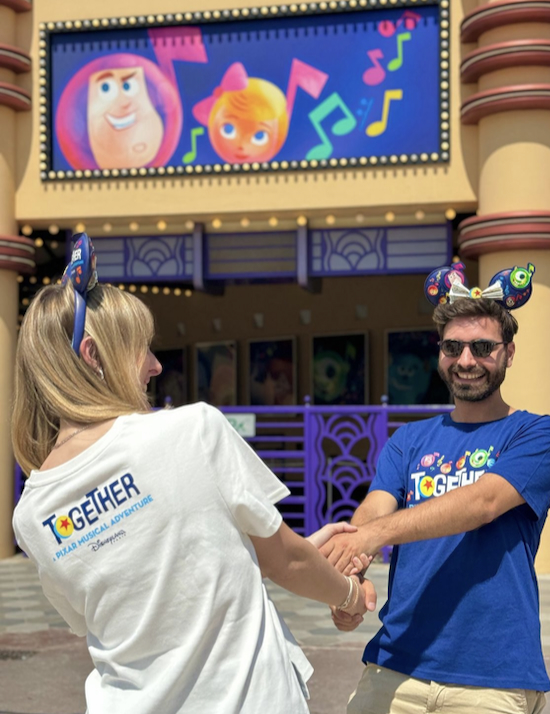 "TOGETHER: a Pixar Musical Adventure" shirts at Disneyland Paris