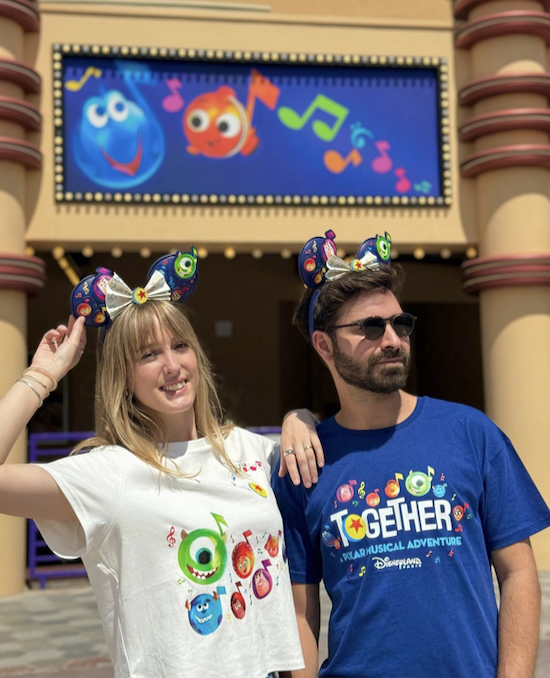 "TOGETHER: a Pixar Musical Adventure" ear shirts at Disneyland Paris