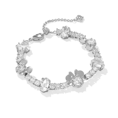 Mickey and Minnie Mouse Tennis Bracelet by Kendra Scott – Silver