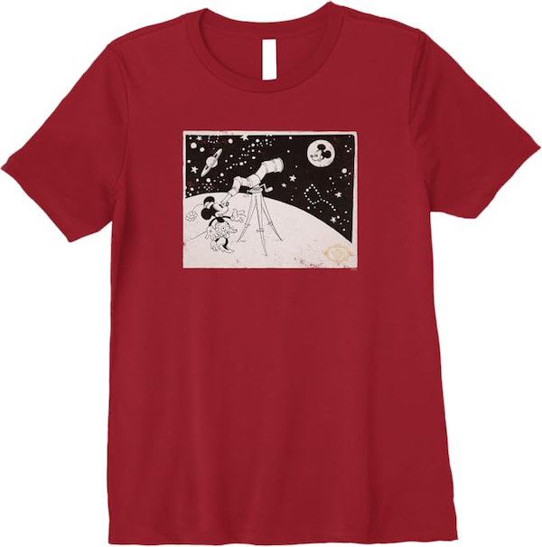 Minnie viewing Mickey on the Moon Amazon Exclusive shirt & hoodie design