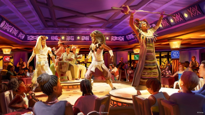 The Lion King dining on the Disney Destiny