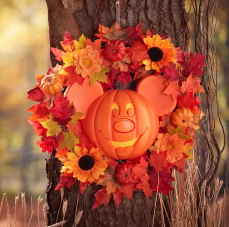 Mickey Mouse Halloween Pumpkin Wreath