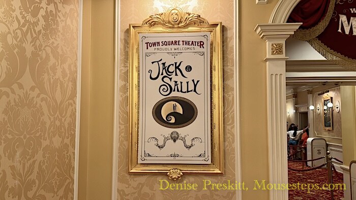 Jack and Sally Meet and Greet Town Square Theater - Mickey's Not-So-Scary Halloween Party