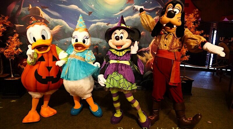 Minnie Mouse with Donald, Daisy and Goofy at Mickey's Not-So-Scary Halloween Party 2024