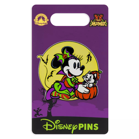 Minnie Mouse and Figaro Halloween Glow-in-the-Dark Pin