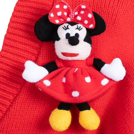 Minnie Mouse Cardigan Sweater with Plush Appliqué for Women