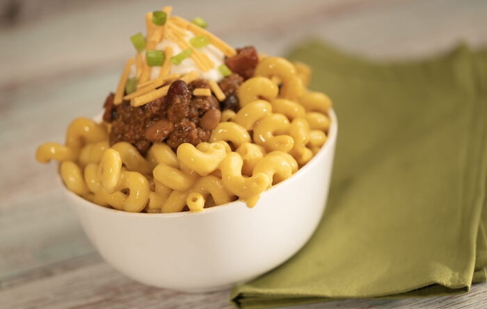 Impossible Chili Cheese Macaroni and Cheese recipe