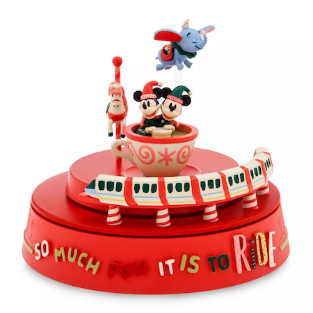 Mickey and Minnie Holiday Figure with Monorail