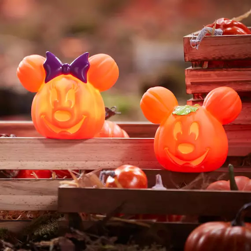 Mickey and Minnie Mouse Mini Glow Pumpkins