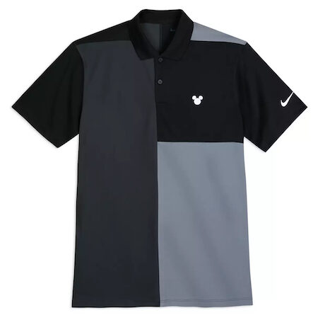 Mickey Mouse Victory Performance Polo Shirt for Men by Nike Golf – Black and Gray