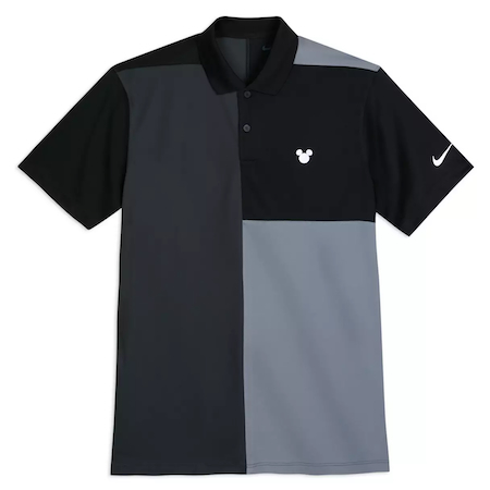 Mickey Mouse Victory Performance Polo Shirt for Men by Nike Golf – Black and Gray