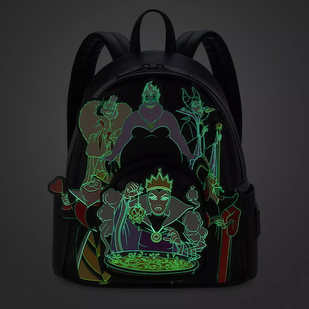 Disney Villains Glow-in-the-Dark Loungefly Mini Backpack